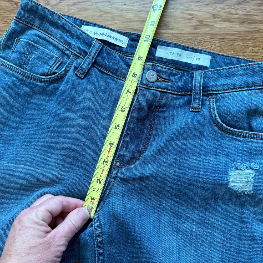 Anthropologie Pilcro hyphen cuffed crop denim jeans 28 - Picture 7 of 10